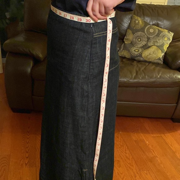 100% cotton long jean skirt - Vintage - Picture 16 of 16